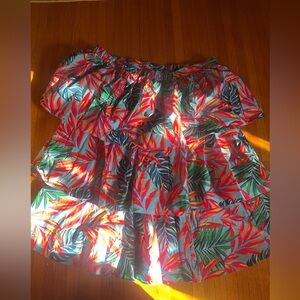 Tabitha Brown x Target Tropical Tiered Pink & Blue Skirt, Size 2X, NWT